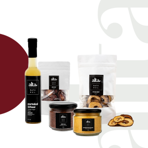 PAKET 7: Çilek Sirkesi, Narenciye Sirkesi, Meyve Kurusu, Çilek Tozu, Portakal Kabuğu Tozu